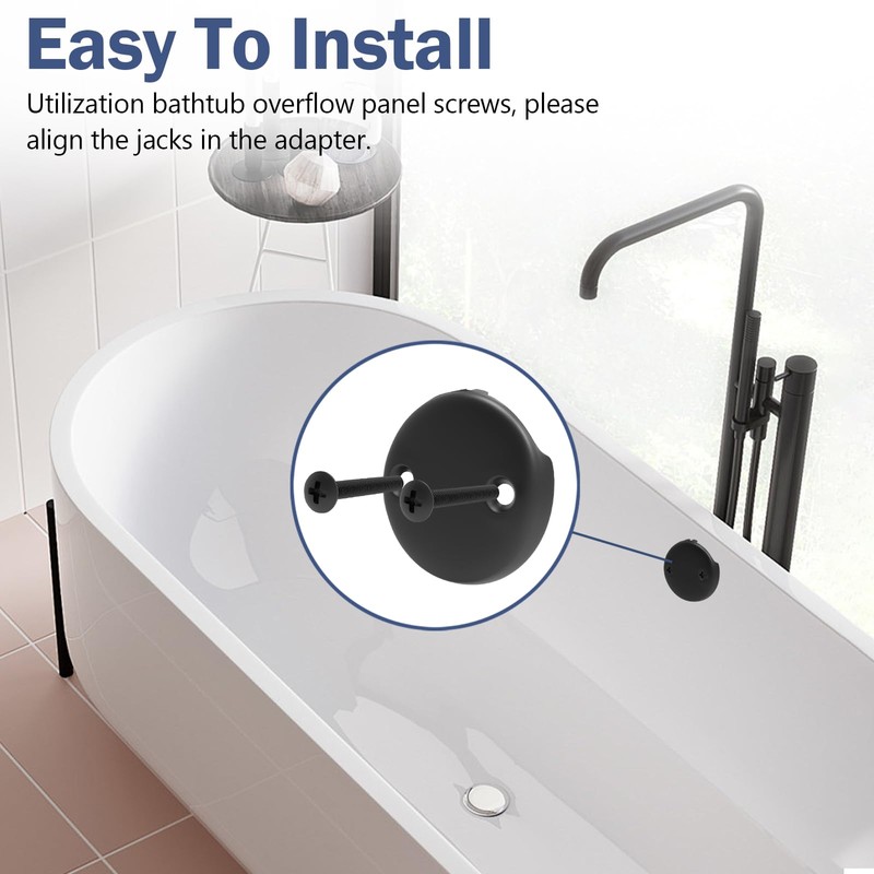 Bathtub Overflow Drain Cover 3-1/8" - Two Hole Tub Overflow