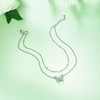 Women's 925 Silver Anklet - Butterfly Layered Anklet - Summer