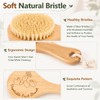 Wooden Vegetable Brush Set with Handle, Potato Scrubber for Fruits
