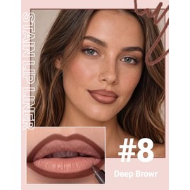 Erinde Lápiz Delineador de Labios en tono Crema Mate,Larga Duración,#08