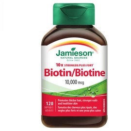 Jamieson 10 x Stronger Biotin 10,000mcg, 120 softgels