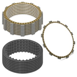 TOFR Twin Cam Extra Clutch Friction Plate Steel Disc Kits 37980-10 (37932-98 37913-98) for Harley 1999-2017 Touring Softail Dyna Road King Glide Electra Street Glide Street Bob Super Glide Fat Bob