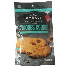 OMEALS S’Mores Cookie MRE Sustainable Premium Outdoor Food Extended Shelf Life Fully Cooked w/Heater No Refrigeration Perfect for Outdoor Enthusiasts, Travelers, Emergency Supplies 2 Servings USA Made