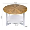Farmhouse Coffee Tables with Storage, Small Round Table for Living
