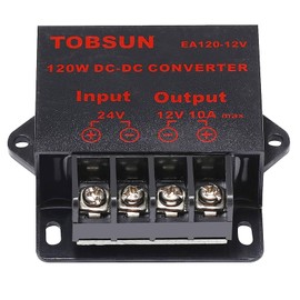 VOLRANTISE DC 24V to 12V 10A Step Down Converter, 120W 10A Power Buck Voltage Regulator Reducer, Compact Transformer Module for Car, Truck, RV Electronics - 24V to 12V 10A Converters