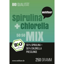 Wohltuer Organic Spirulina & Chlorella Algae Superfood Raw Quality Mix Tablets 250g