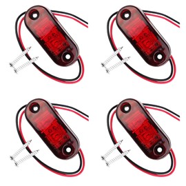 Comioke 4 PCS LED Seitenmarkierungsleuchten 12 / 24V Anhänger-Seitenleuchte Licht Weiß, Universelle Positionslichter für Lkw, Anhänger, Van, Wohnwagen, Bus, Boot, Lkw, Auto, Vorder- und Rückleuchten