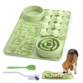 Silicone Lick Mat for Dogs & Cats – Slow Feeder Dog Bowl, Non-Slip Licking Mat for Large & Small Breeds, Puzzle Feeder & Snuffle Mat for Fast Eaters, Interactive Pet Food Mat for Boredom Relief