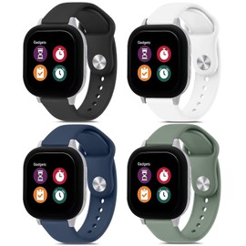 Meliya [4 Pack] Bands for Gabb Watch 3 2 1 / Gizmo Watch 3 2 1 / SyncUP Watch Bands, 20mm Soft Silicone Breathable Sport Replacement Strap for Gizmo Watch 3 2 1