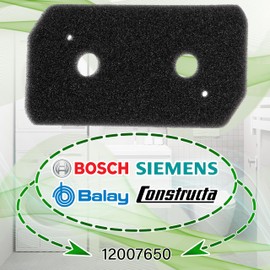 Sponge Tumble Dryer Filter Replacement 228 x 128 x 20 mm with Original Code 12007650 Suitable for Bosch for Siemens for Balay for Constructa - Warranty 5 Years - ONIX TECH