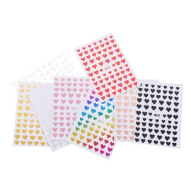 WOONEKY 8sheets Charming Heart Shaped Nail Decals Manicure Stickers for Creative Nail Art Easy Application Material for Parties and Special Occasions