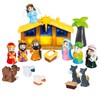 Lighted Nativity Set, 17 PCS Kids Little Nativity Playset, Children