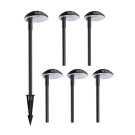 LEONLITE Low Voltage LED Pathway Lights, 5W 12V Path Light, 400LM, Modern Outdoor Landscape Lighting for Walkway, Driveway, IP65 Waterproof, Die Cast Aluminum, 3000K Warm White, Bronze, Pack of 6