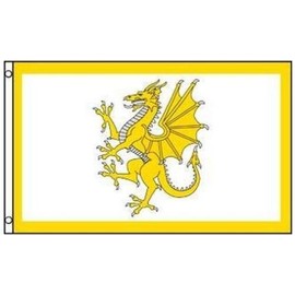3x5 Wales Welsh Golden Dragon United Kingdom flag 3x5 house banner grommets - Party Decorations Supplies For Parades - Prime Outside, Garden, Men Cave Decor Flag