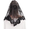 Mantilla de encaje negro para cubrir la cabeza, velo de