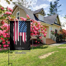 911 Never Forget (1) Garden Flag Patriotic House Flag Double Sided Vertical 12×18 Inch Banners Double Sided For Lawn Patio Yard Garden Home Outdoor Decor