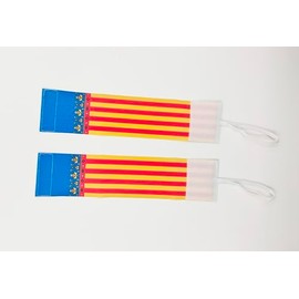 Football Captain Flag Armbands, Football Captain Armbands, Adjustable Elastic Football Captain Armbands (2, Valencian Community, 8x30cm)