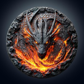 Masseruon 1000 Piece Puzzle for Adults, 26.6 * 26.6in Flame Dragon Puzzle for Adults, 1000 Pieces Flat Puzzles with 3D Visual Effect When Completed, Adult Puzzles Games