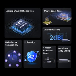 SONOFF Z-Wave 800 Dongle Plus (Dongle-PZG23) USB Flash Drive with EFR32ZG23, Compatible with Home Assistant and openHAB, S2 Security, Stable and Extensive Smart Home Control