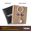 TROIKA Crown Keyring - Crown - Cast Metal - Chrome