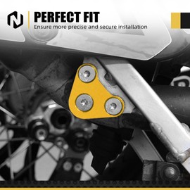 NICECNC Gold Pipe Support Bracket Exhaust Mounting Bracket with Bolt Compatible with Suzuki DRZ400S DRZ400SM 2000-2024 Motorcycle Exhaust Bracket See Fitment