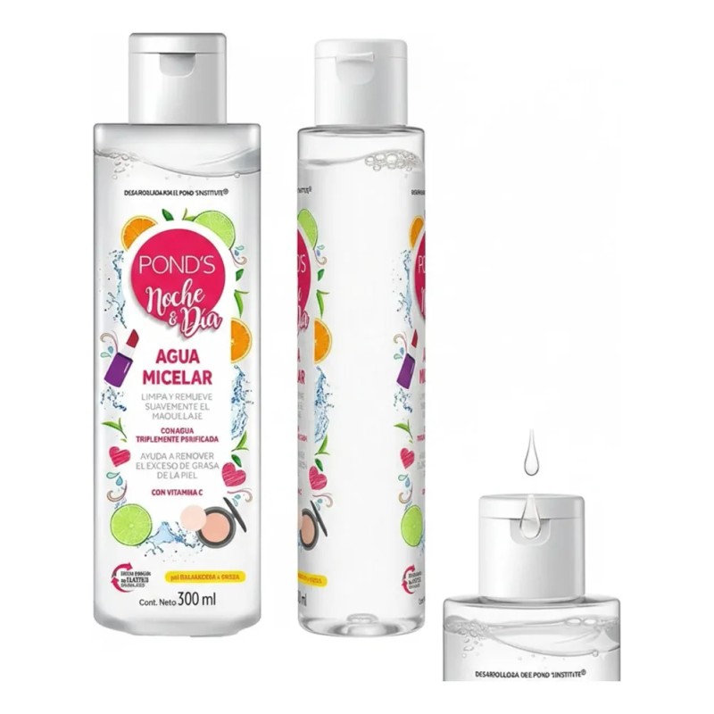 Kit Ponds Rutina Facial Día Y Noche Limpiador + Agua