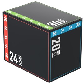 AMGYM papababe 3-in-1 Plyometric Jump Box Workout Equipment, Box Jumps for Home Gym, Trainer with Anti Slip Surface and High Density Foam