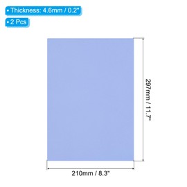 PATIKIL Rubber Stamp Sheets, 2Pcs 8.3" x 5.9" Adhesive Soft Rubber Stamp Carving Block Stamp Sheet for Laser Engraving Machine Rubber Stamps Ink Stamp Pads, Purple