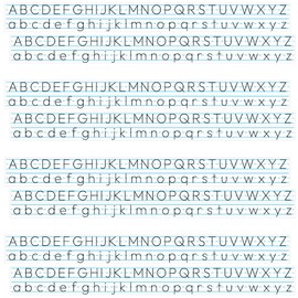 StikArt Removable Stickers - Simple Rounded Alphabet Letter Formation Desk Strips (16 Pack)