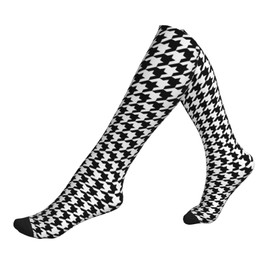 AIMASTZ Goose Foot Plaid Checkered Compression Socks Women Men, Calf Knee High Socks For Athletic Running Cycling Nurse