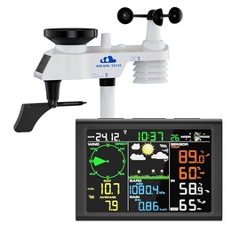 Wireless Weather Station with Outdoor Wireless Sensor,Radio Controlled Clock,Rain Gauge,Wind Speed/Direction,Moon Phase, Barometer,Temperature/Humidit