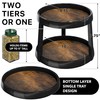 Simple Houseware 2-Tier Lazy Susan Spice Organizer, 10-Inch Diameter, Rustic
