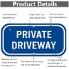 2-Pack Private Driveway,Yuntarda 12"X6" Heavy 0.40 Aluminum Rust Free Sign