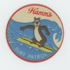 Hamm's Beer COASTER - Surf Patrol Bear - Sky Blue