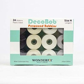 Wonderful Speciality Threads DecoBob Prewound Bobbins, Size M Longarm (Basic)