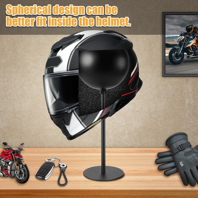 PAHTTO Motorcycle Helmet Stand 2 Packs, Desktop Helmet Display Holder