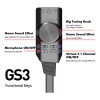 GS3 Tarjeta de sonido externa GS3 USB 2.0 de 7.1