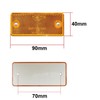 6 x Yellow Reflectors Rear Reflector Reflective Cat Eyes Rectangular
