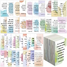 Motiskyy 400 Pcs Spanish Prayer Cards Christian Cards with Inspirational Bible Verses Mini Scripture Inspirational Spanish Christian Gifts for Daily Encouragement, 40 Styles (Watercolor Style)