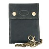 Biker's Grey Genuine Leather Wallet Wild with Metal Chain to
