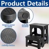 DECOHS Foldable Spa Hot Tub Steps, Non-Slip 2 Step Stool