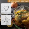 3L Glass Cooking Pot with Heart-Shaped Lid (3.2 Qt/3000ml). Efficient