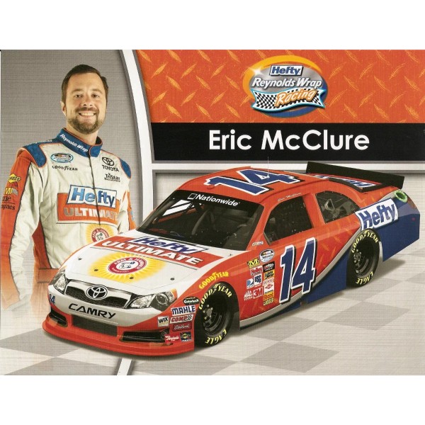 2014 ERIC McCLURE " HEFTY ULTIMATE" #14 NASCAR NATIONWIDE SERIES