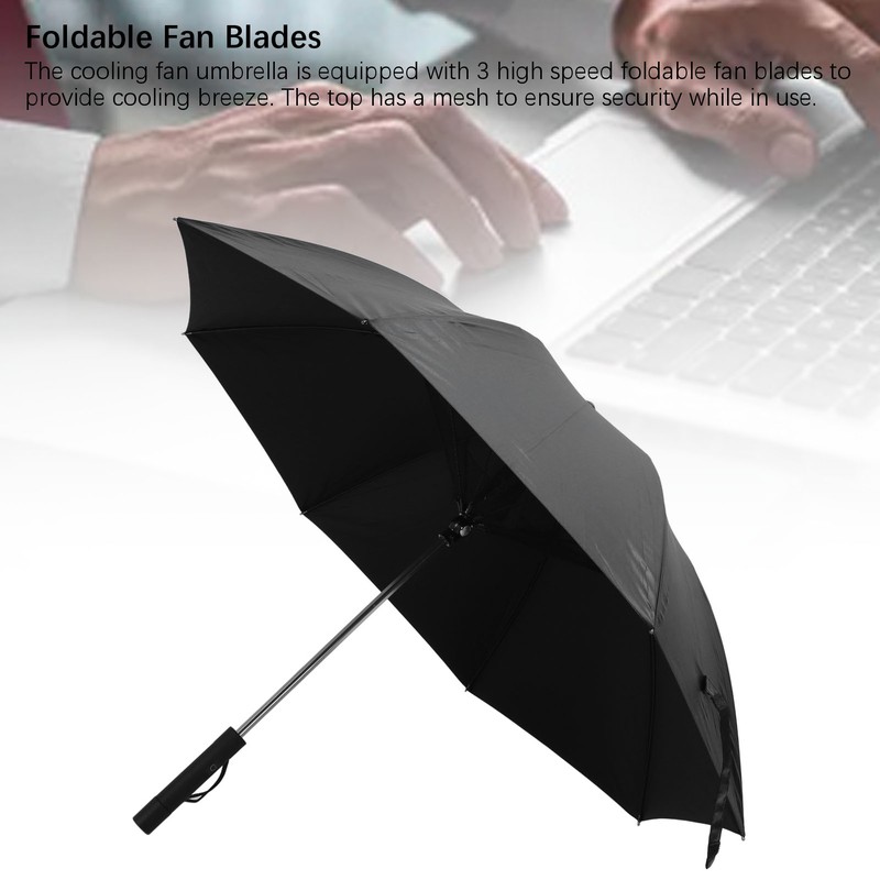 Sun Umbrella with Built In Fan 80cm 3000mAh UV Guard
