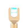 6 Pcs Gold Plated 4mm Banana U Fork Y Spade