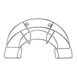 SAUVIC 03302 18/8 Small Stainless Steel Wall Hose Stand - Silver