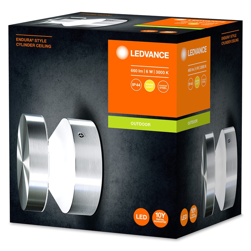 LEDVANCE LED Wand- und Deckenleuchte, Leuchte für Außenanwendungen, Warmweiß, 102,0