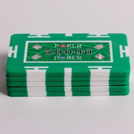Redtooth Poker 50,000 Value Casino Numbered Plastic Chip Plaques