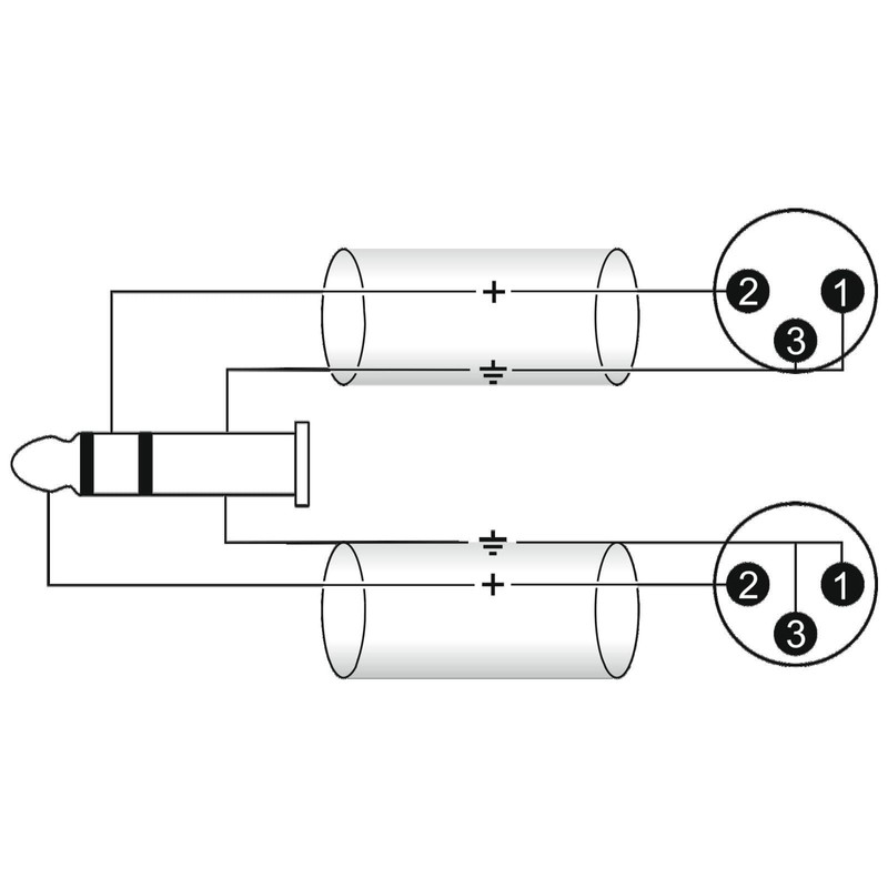 OMNITRONIC Adaptor Cable 3.5 Jack / 2 x XLR (M)