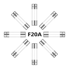 ALLECIN 20A 250V 5x20MM Fast Blow Glass Fuse 20 Amp 250 Volt 0.2 x 0.78 Inch Fast-Acting Tube Fuses F20AL250V (Pack of 30Pcs)